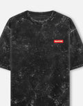 Qlothe men acid washed Black oversized tshirt
