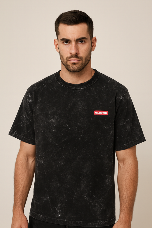 Qlothe men Acid washed oversized tshirt